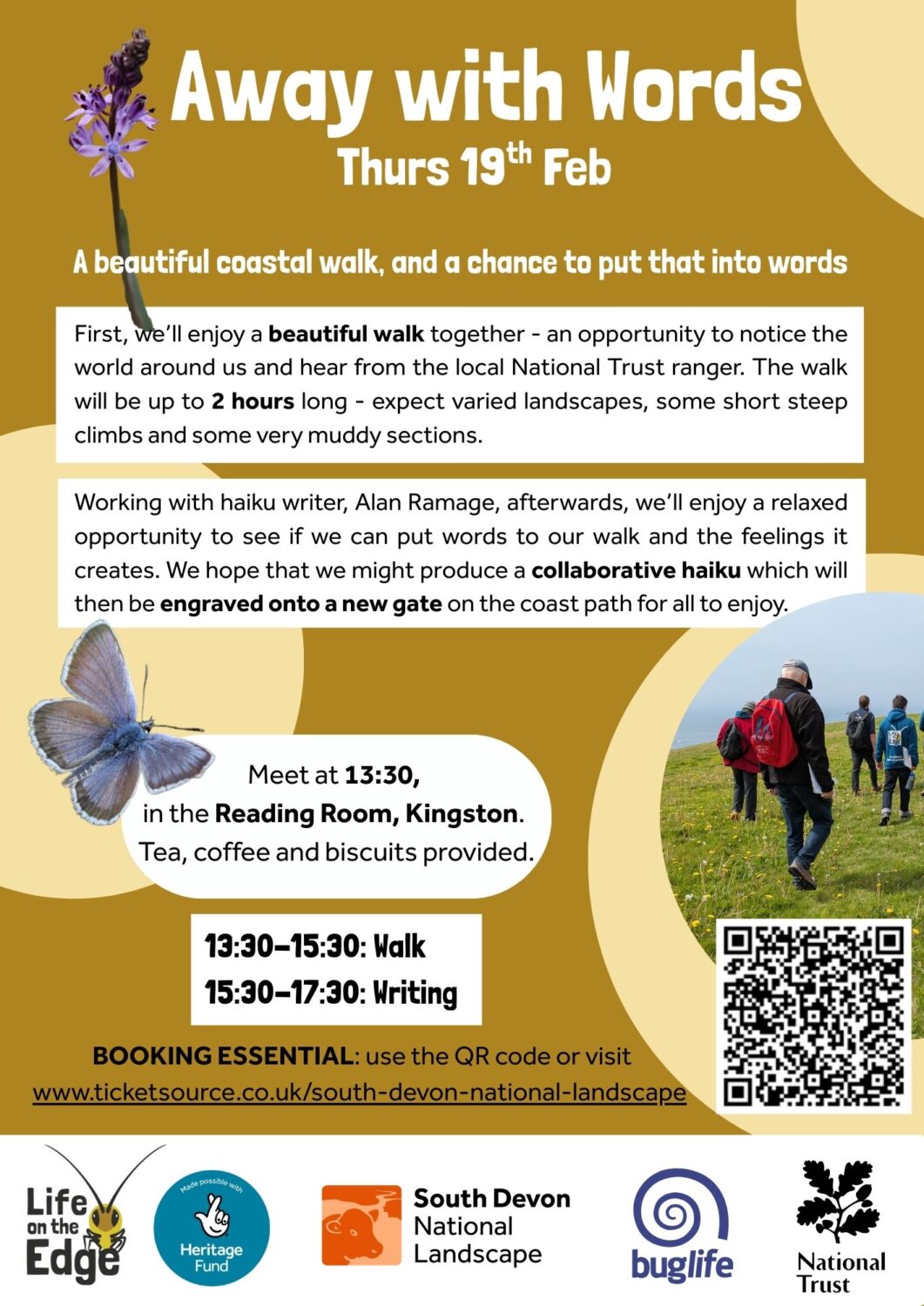 Away with Words Poster about the Life on the Edge session.